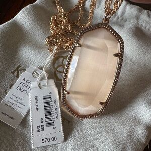 Kendra Scott Rose Gold & Peach Rae Necklace